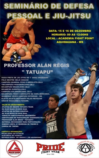 Alan Régis Tatuapu é um dos grandes nomes do jiu-jitsu sul-mato-grossense.