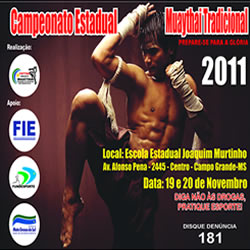 Campeonato Estadual de Muay Thai será realizado dias 19 e 20 de novembro
