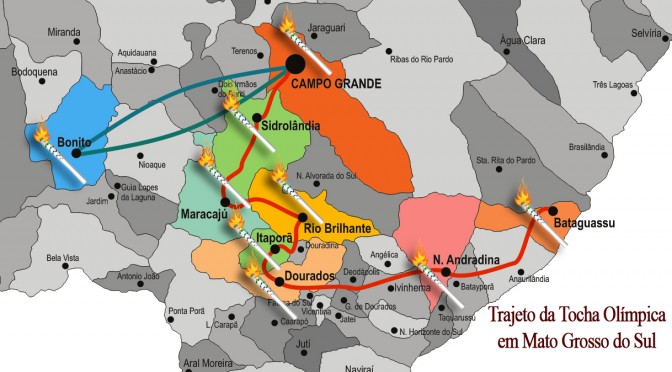 Tocha Olímpica passa por nove cidades de MS; confira o trajeto