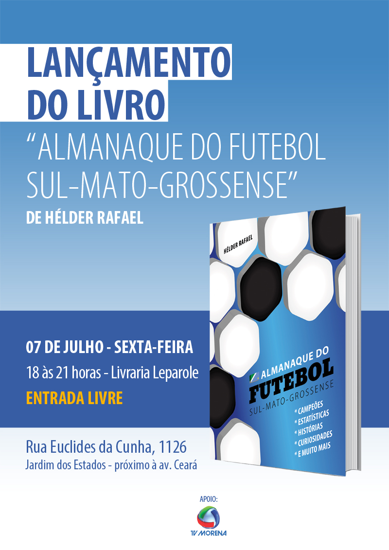 Livro com levantamento inédito sobre futebol local será lançado em Campo Grande