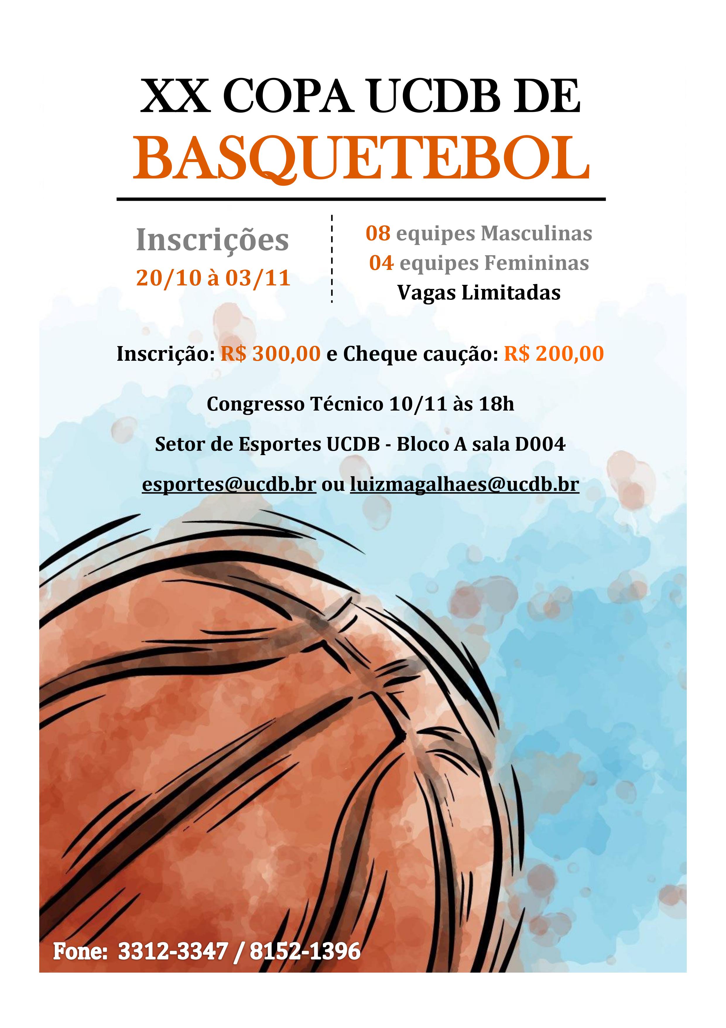 Copa UCDB encerra inscrições hoje em Campo Grande