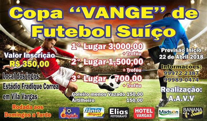 Torneio na Vila Vargas terá mais de R$ 5 mil em premiação