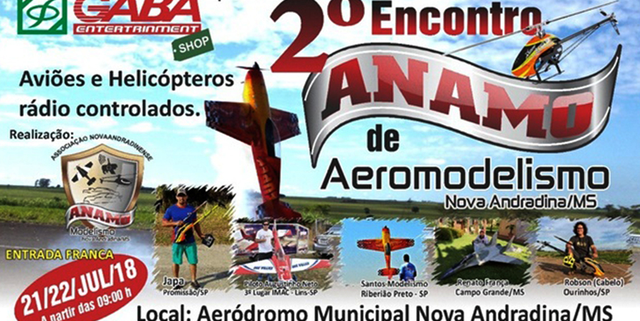 Nova Andradina sedia encontro de aeromodelismo nos dias 21 e 22