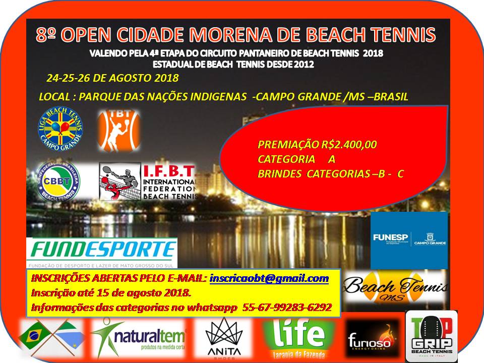 8º Open Cidade Morena de Beach Tennis abre inscrições