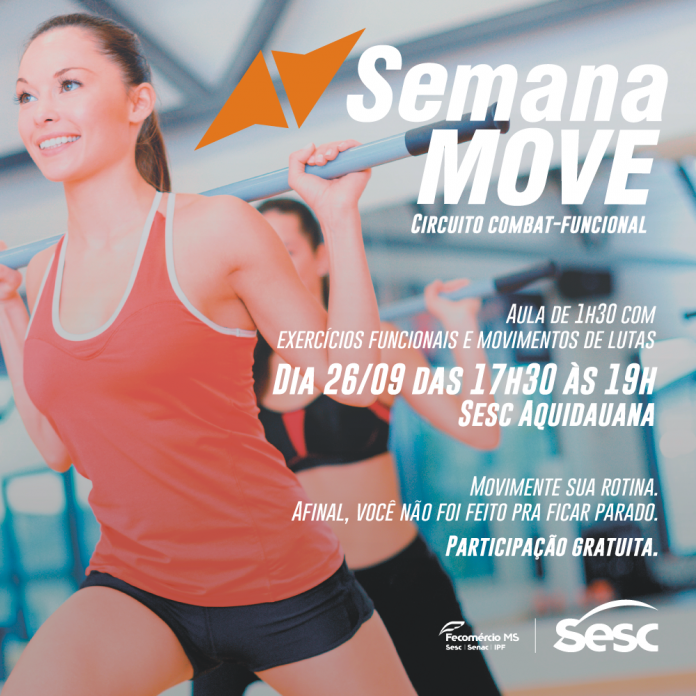 Sesc Aquidauana participa da Semana Move Brasil com realização de aulão 