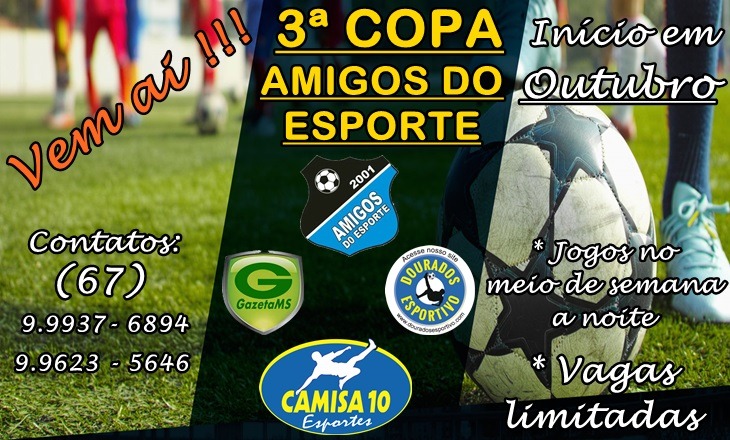 Copa Amigos do Esporte dará premiação total de R$ 4 mil