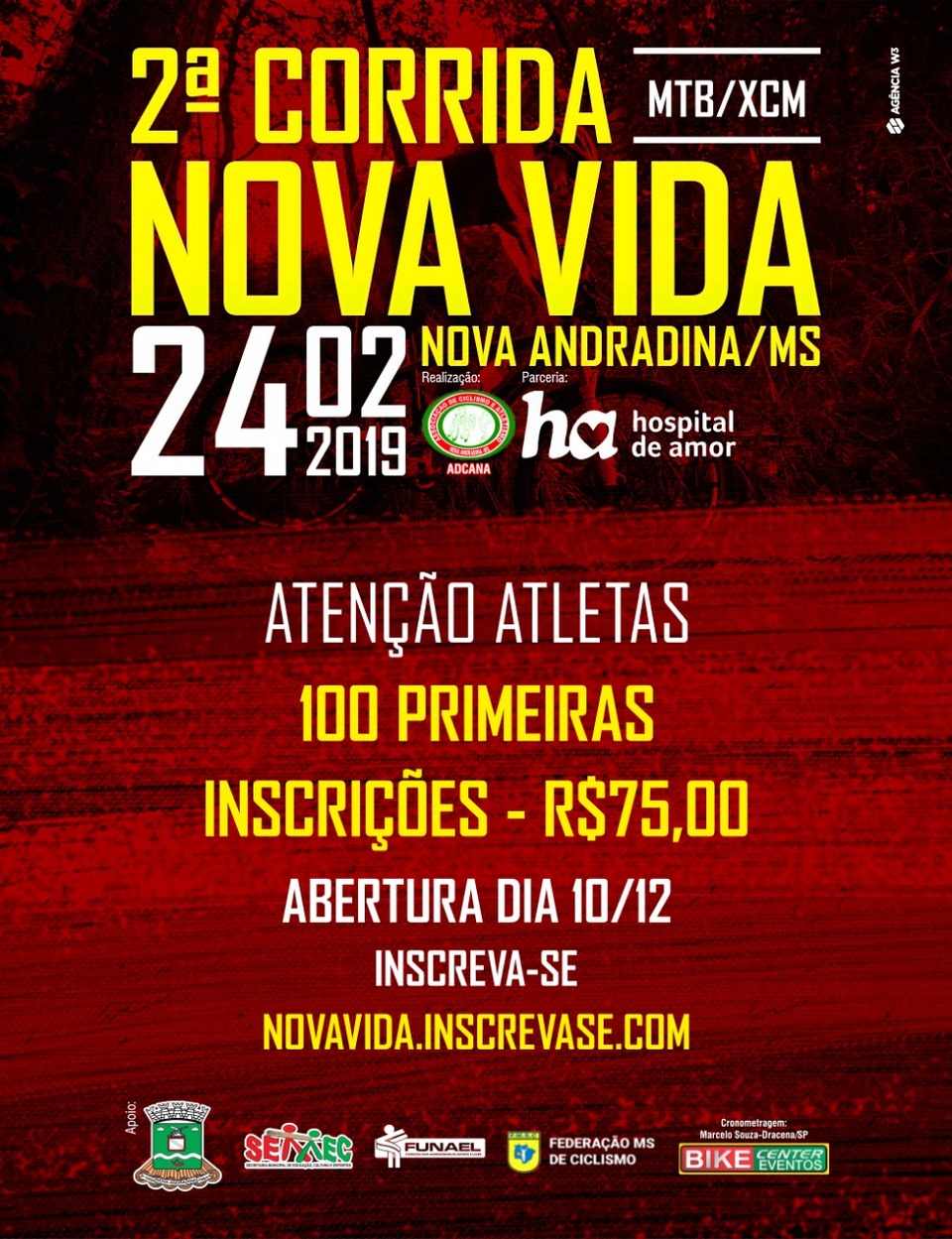 2ª Corrida Nova Vida acontece no dia 24 de fevereiro