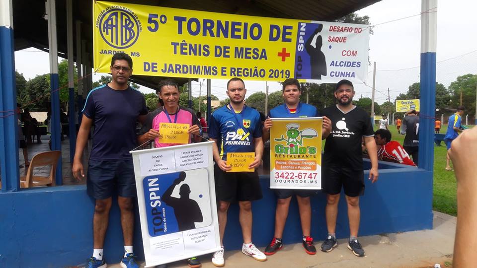 Alcides Cunha vence ﻿﻿5° Torneio de Tênis de Mesa em Jardim
