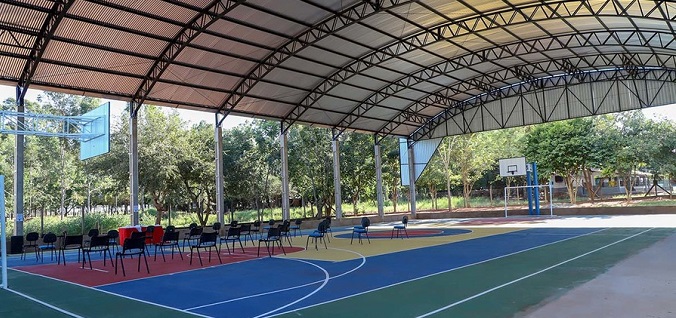 Prefeitura de Nova Andradina inaugura duas quadras esportivas