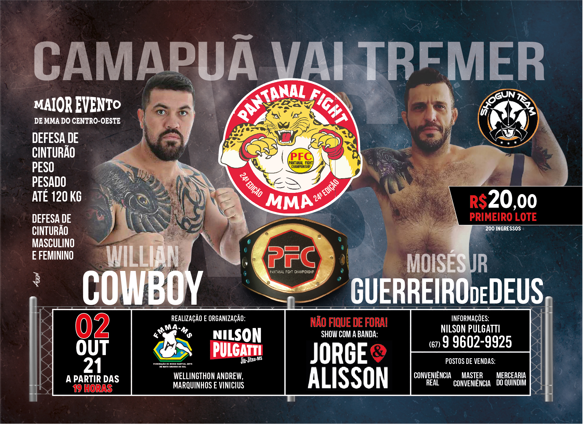 Resultados final das lutas da 24ª edição do PFC  de Camapuã