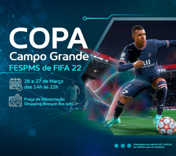 Segunda etapa da Copa Campo Grande de Fifa 2022 será realizada no Shopping Bosque dos Ipês