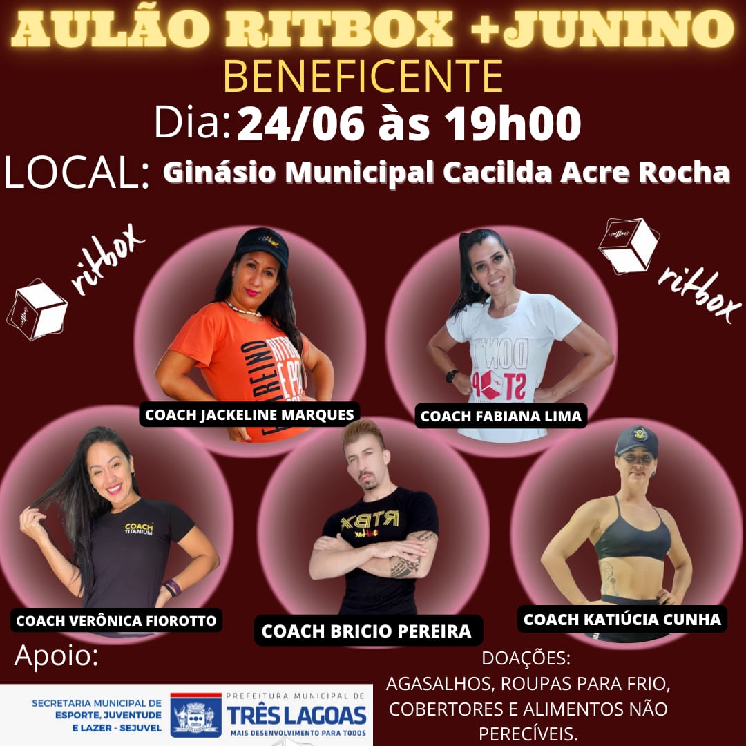 Aulão de Ritbox acontece na próxima sexta-feira, em Três Lagoas