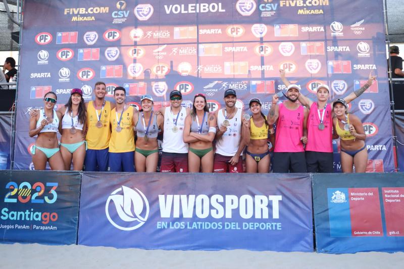 Ouro, prata e bronze para o Brasil no Circuito Sul-Americano de vôlei de praia