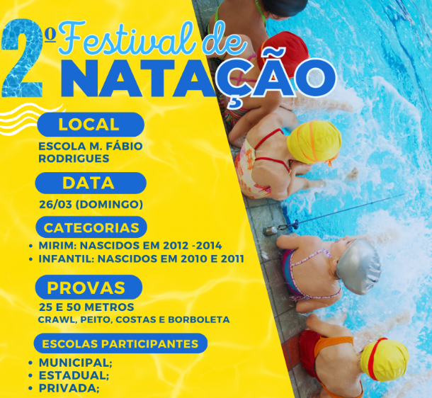2º Festival de Natação mirim e infantil acontece em Costa Rica