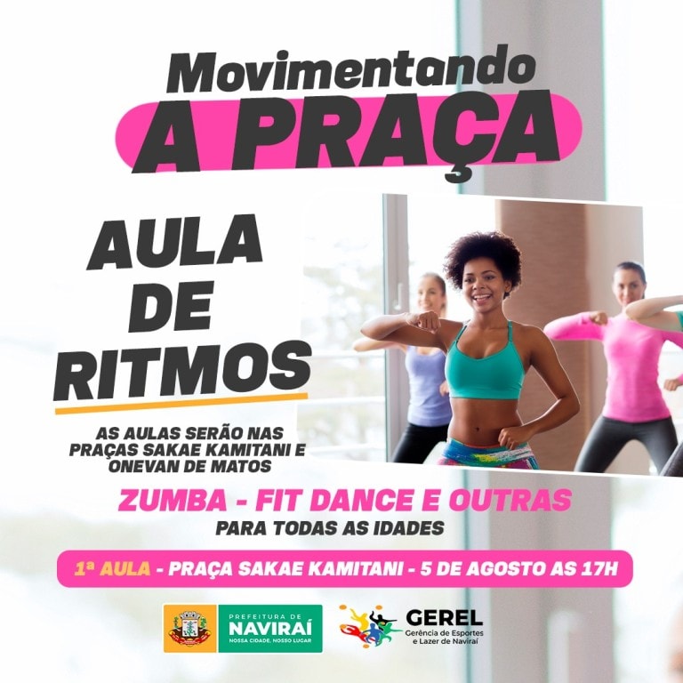 Projeto Movimentando a Praça começa sábado na Praça Sakae Kamitani