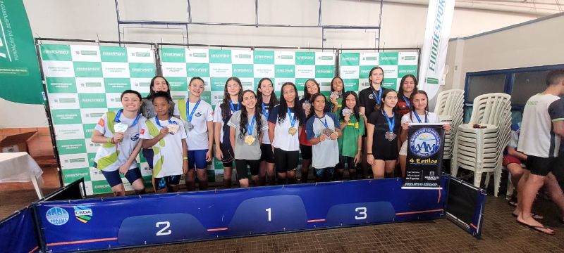 Natação de Aquidauana fica entre as melhores nos Jogos Escolares