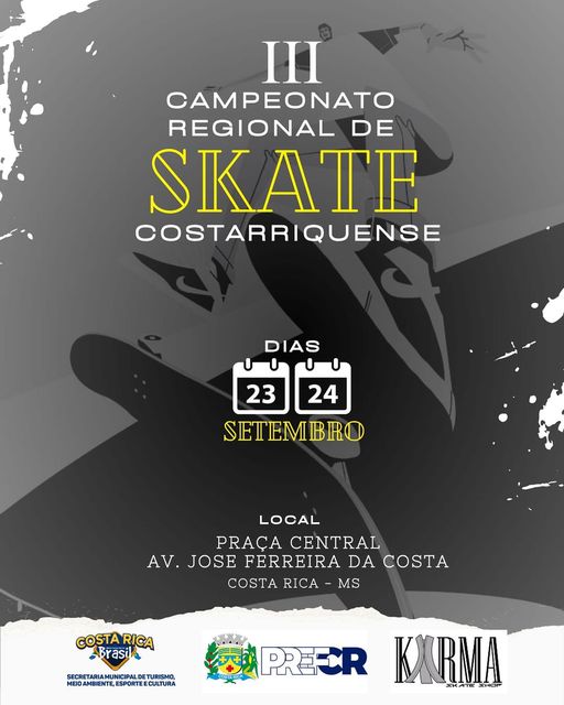 III Campeonato Regional de Skate acontece dias 23 e 24 em Costa Rica