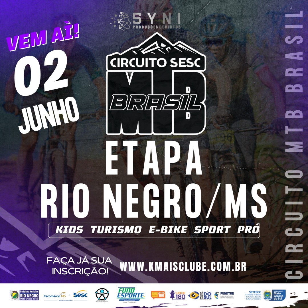 Fim de semana tem Circuito Sesc MTB em Rio Negro com provas de mountain bike