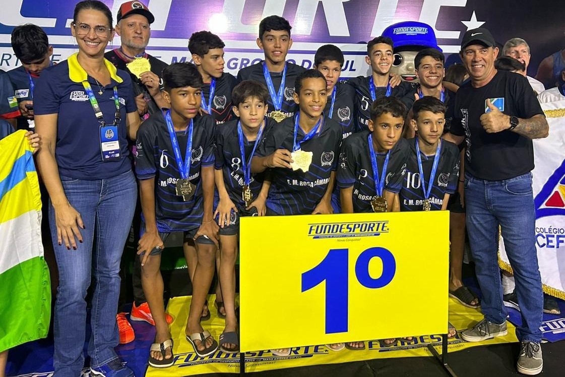 EM Rosa Câmara conquista título no futsal dos Jogos Escolares de MS