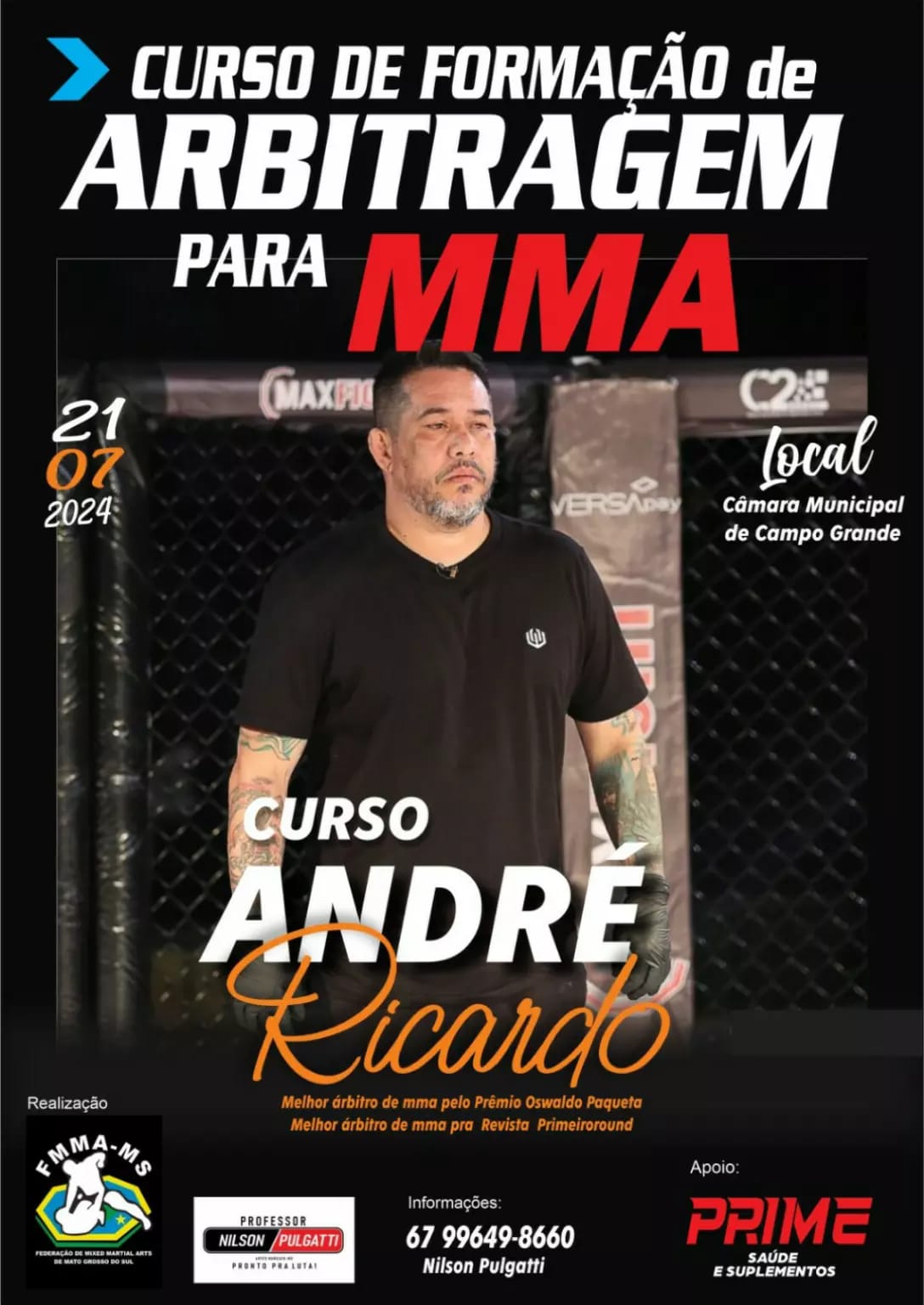Campo Grande recebe curso de arbitragem de MMA neste sábado
