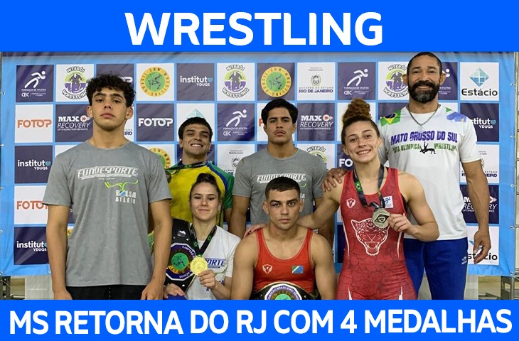 Delegação de MS volta do Brasileiro de Wrestling com quatro medalhas
