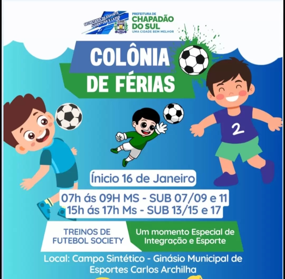 Vem ai a Colônia de Férias com atividades para crianças e jovens