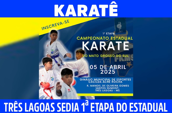 Três Lagoas recebe 1ª etapa do Estadual de Karatê em abril