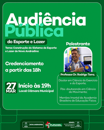 Nova Andradina irá debater futuro do esporte em audiência pública