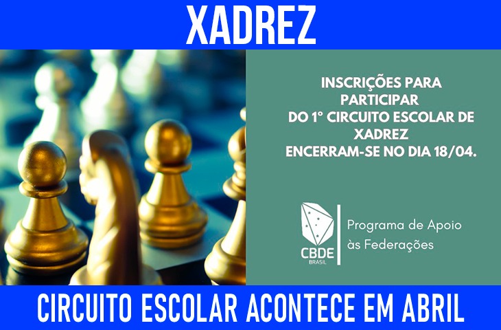 Circuito Escolar de Xadrez abre inscrições para primeira etapa em Campo Grande
