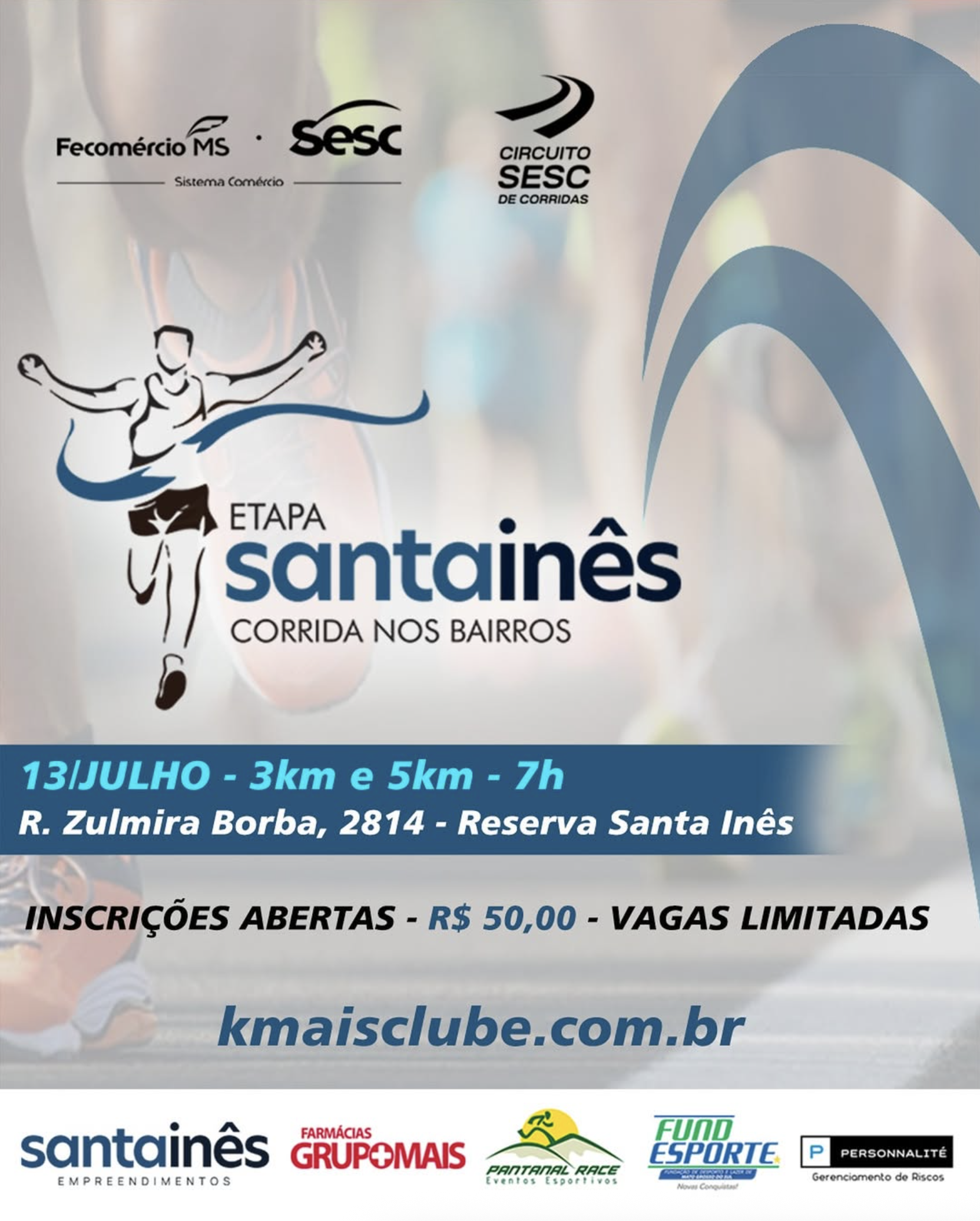Circuito Sesc de Corridas abre inscrições para etapa Santa Inês