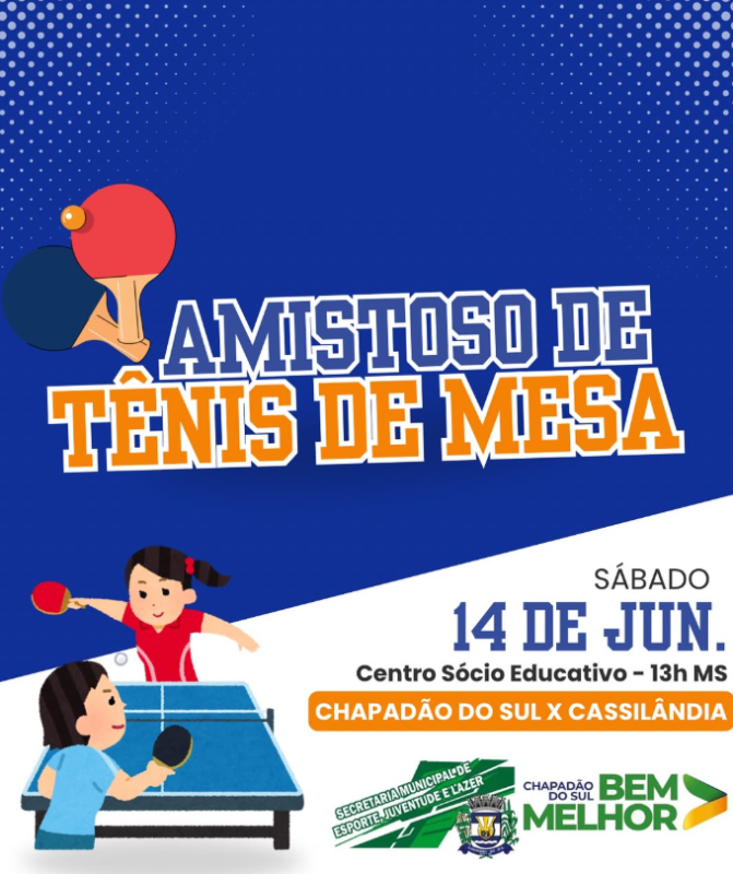 Amistoso de Tênis de Mesa promete movimentar o Centro Sócio Educativo