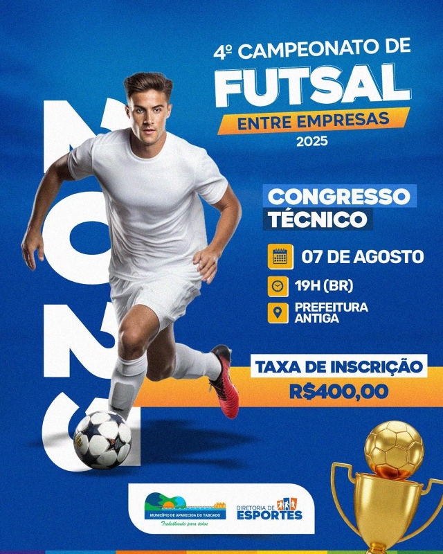 Vem aí o 4º Campeonato de Futsal entre Empresas 2025