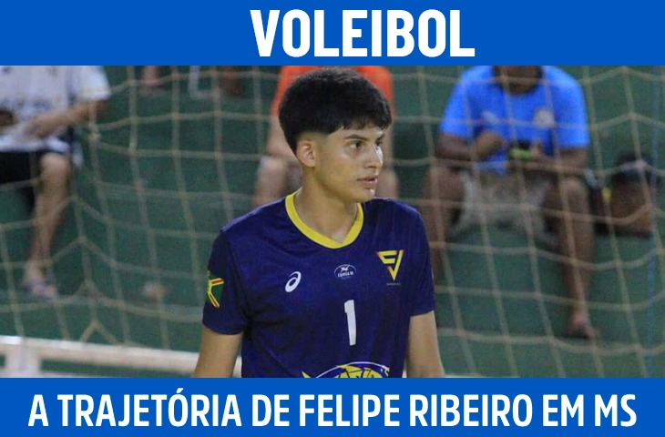 A trajetória de Felipe Ribeiro no vôlei de quadra e de praia em MS