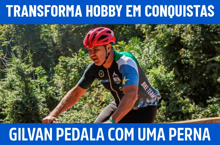 Gilvan pedala com uma perna só e transforma hobby em conquistas no ciclismo