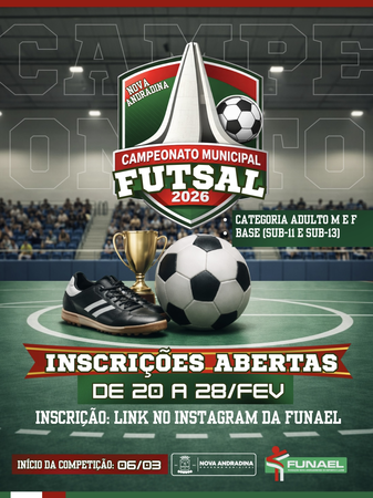 FUNAEL abre inscrições para Campeonato M...