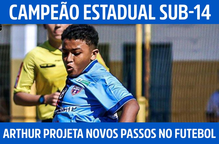 Campeão estadual sub-14, Arthur Gonçalves projeta novos passos no futebol
