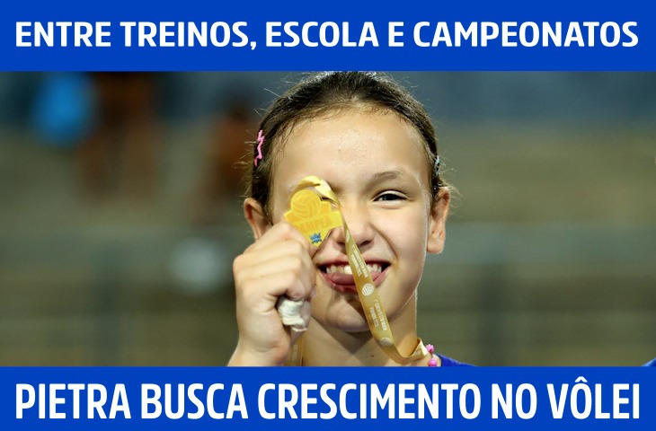 Entre treinos, escola e campeonatos, Pietra Sanchez busca crescimento no vôlei