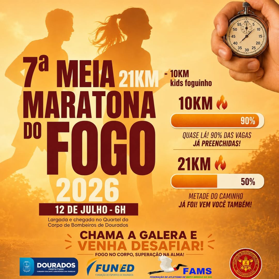 7ª Meia Maratona do Fogo 2026 registra a...