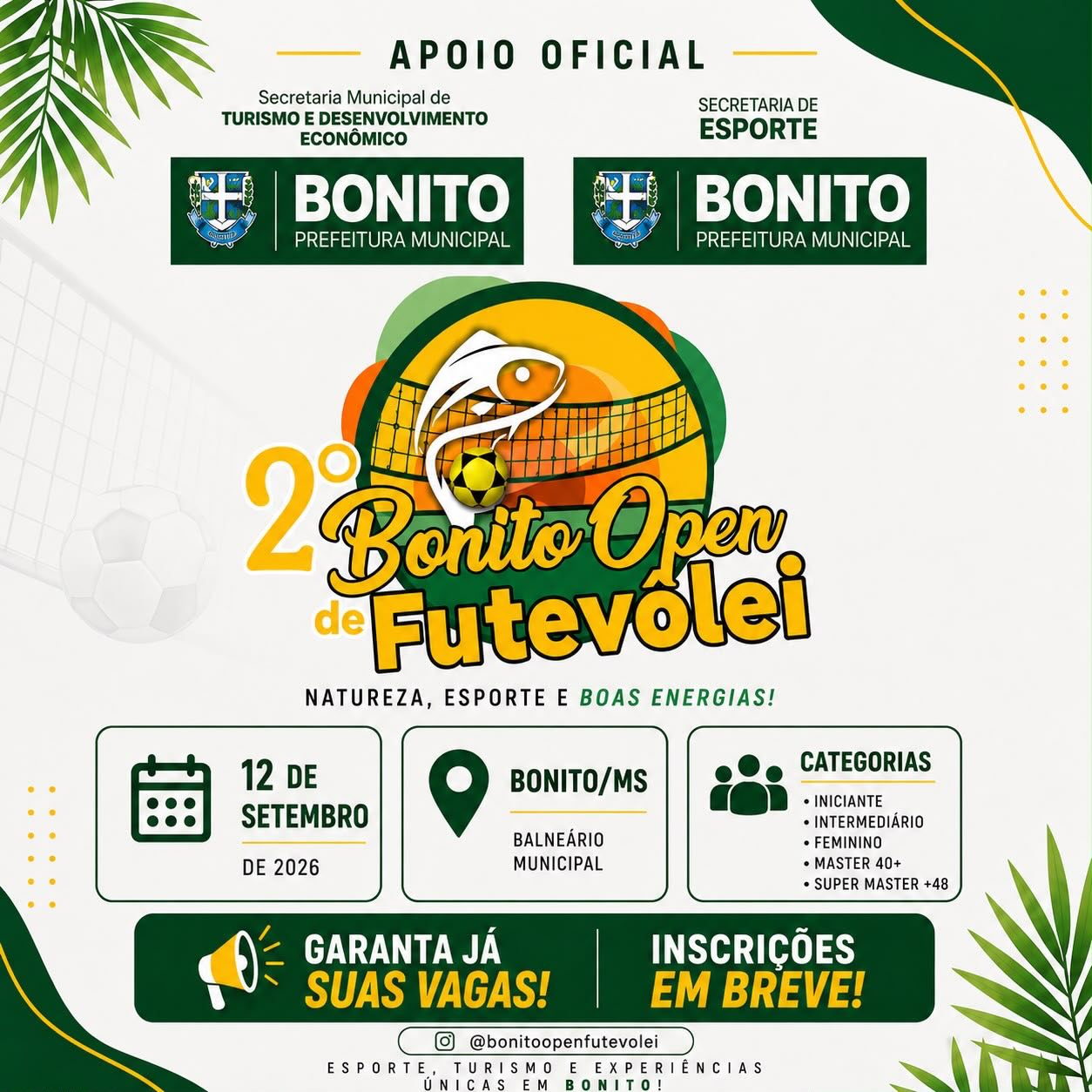2º Bonito Open de Futevôlei terá apoio d...
