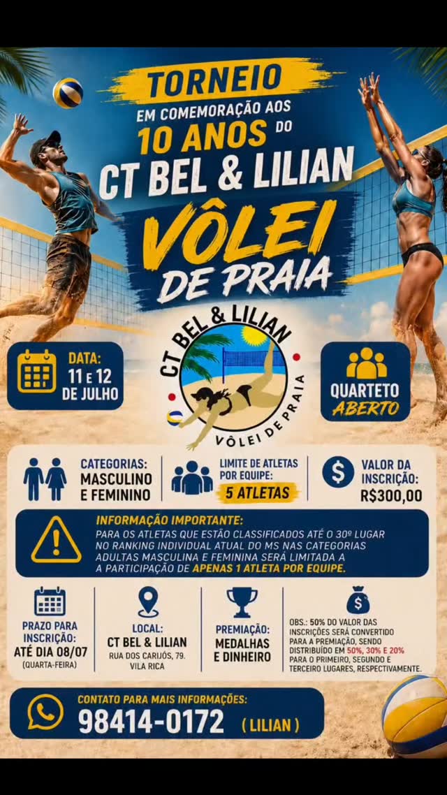 Torneio de Vôlei de Praia celebra 10 ano...