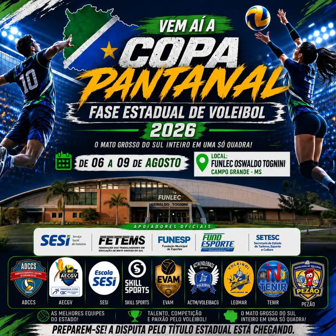 Copa Pantanal reúne equipes de voleibol...