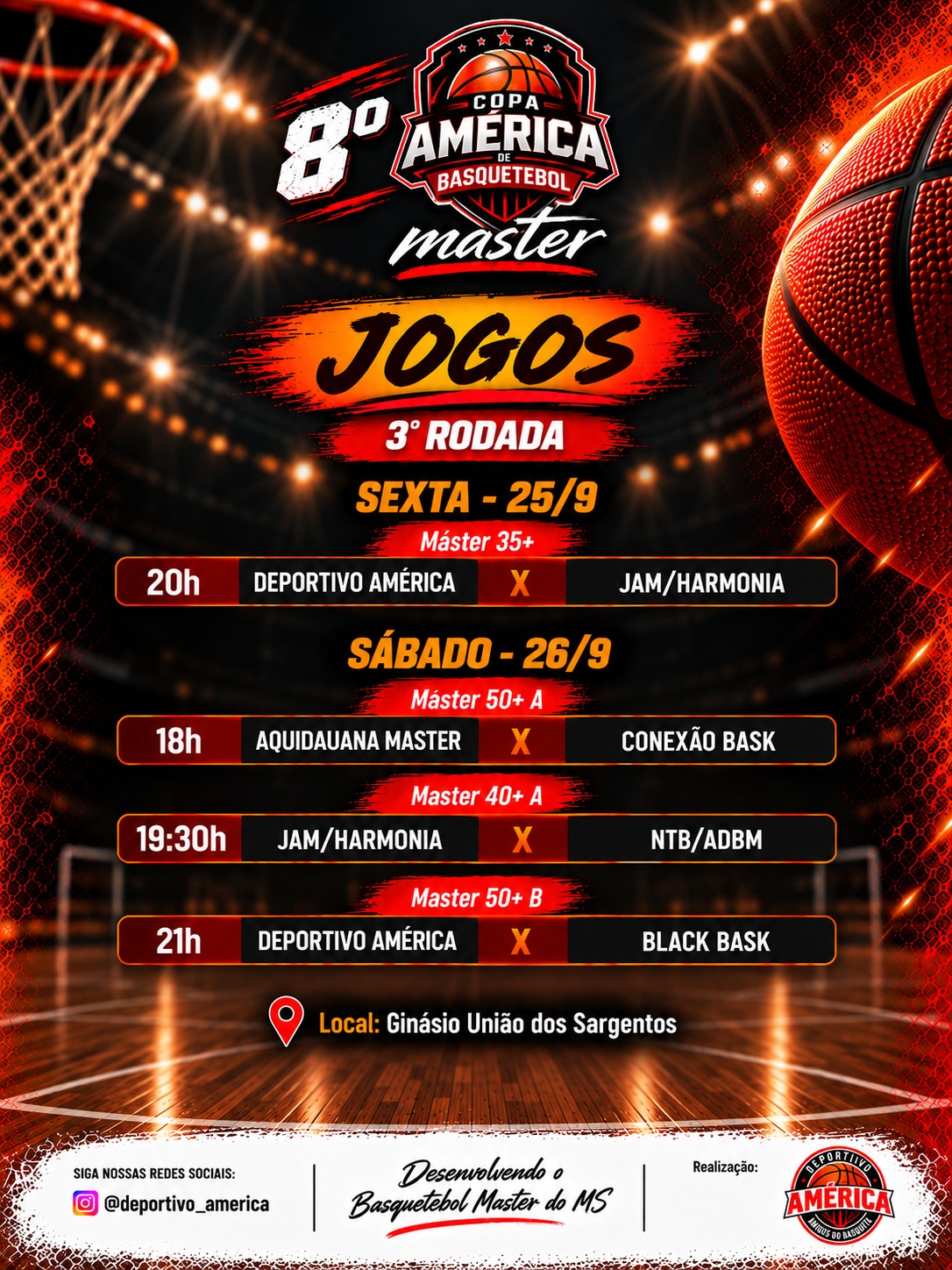8ª Copa América Master chega à 3ª rodada...