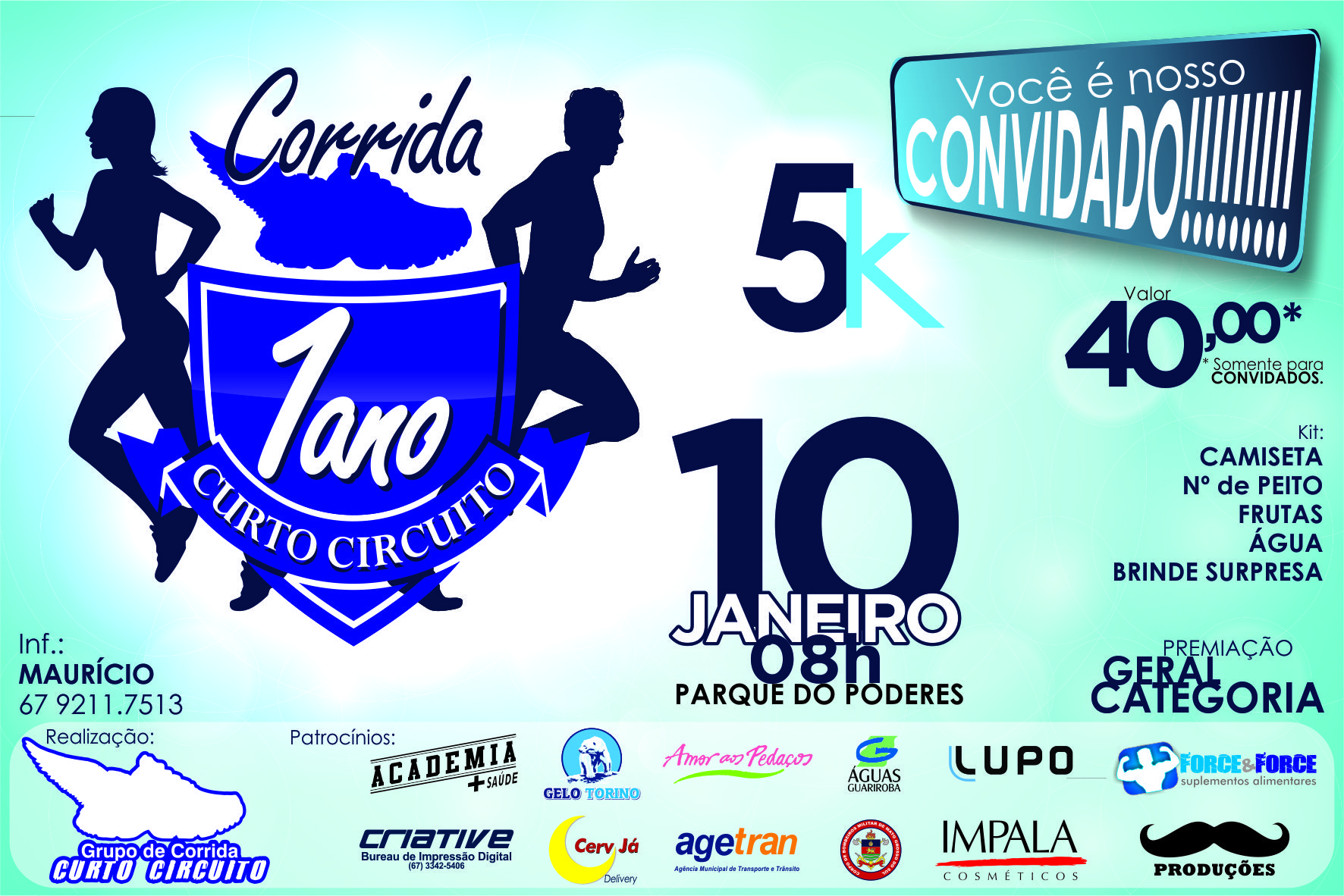 Grupo de corrida comemora 1º aniversário com prova em janeiro