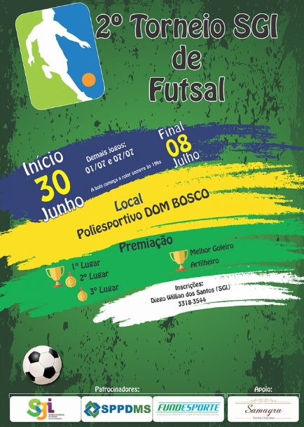 Torneio SGI de Futsal recebe inscrições em Campo Grande