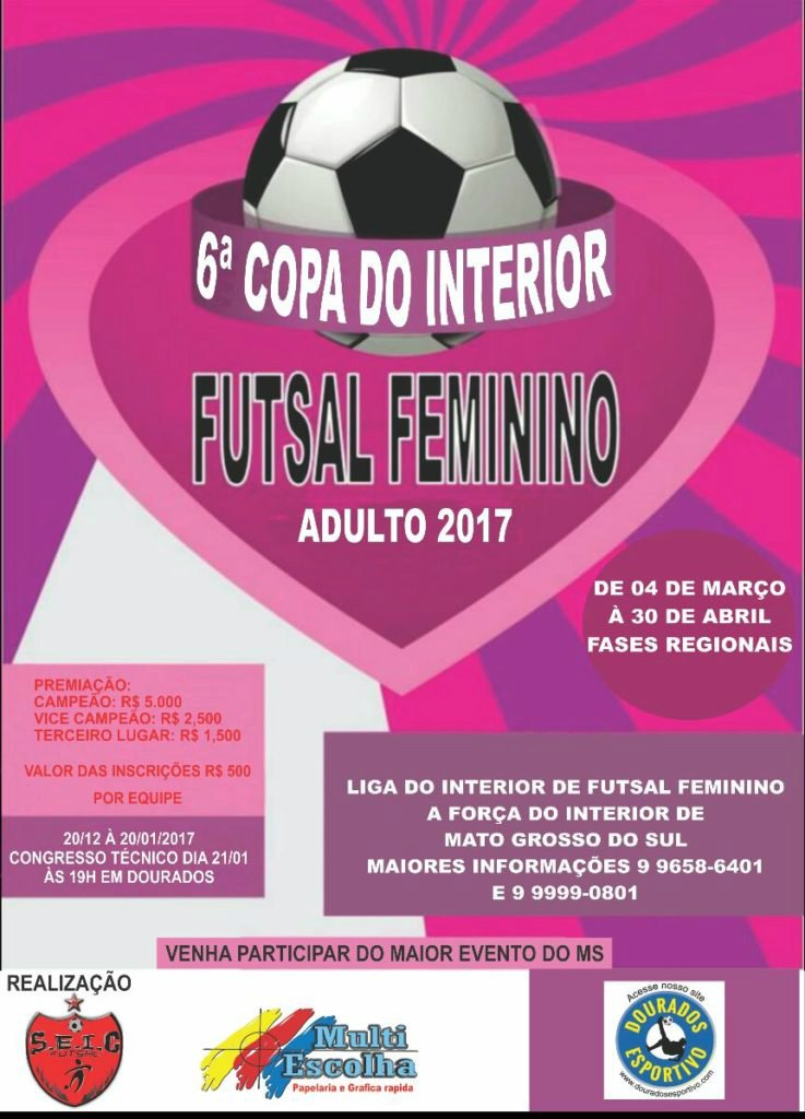 Abertas as inscrições para Copa do Interior Feminino