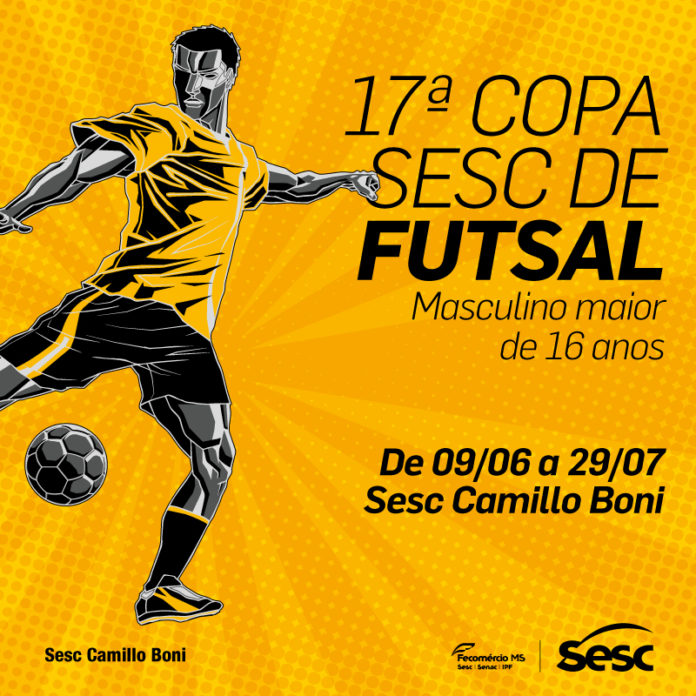Sesc Camillo Boni recebe inscrições para sua 17ª Copa de Futsal
