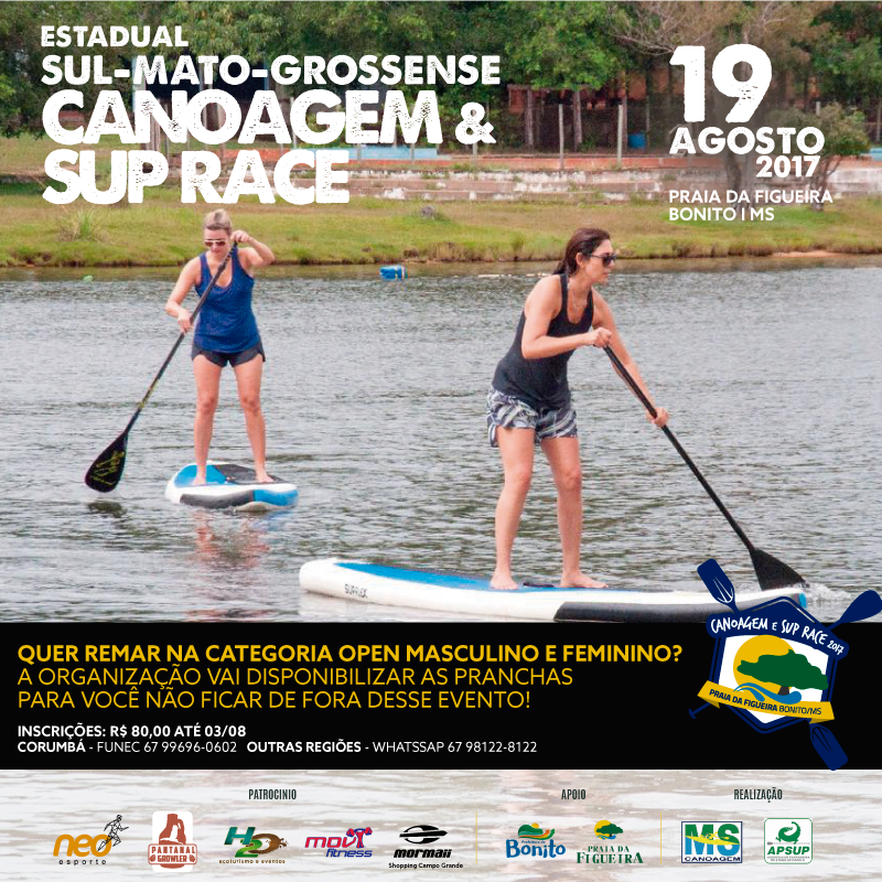 Bonito sedia Estadual de Canoagem e Stand Up