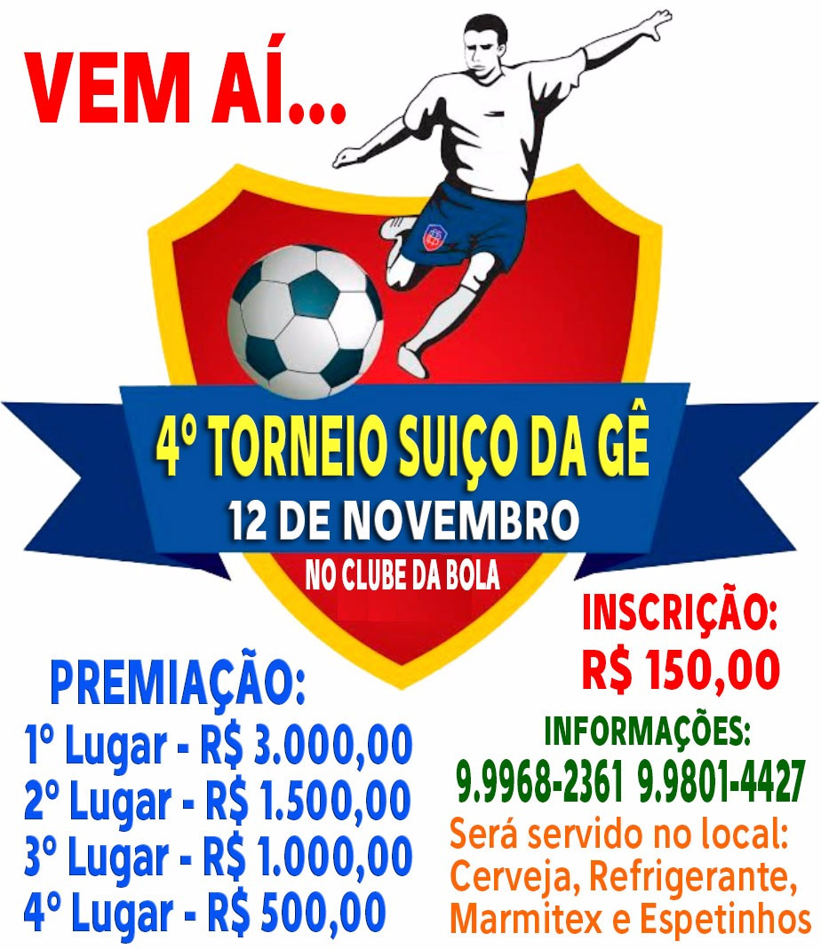 4º Torneio Suíço da Gê dará R$ 6 mil em prêmios