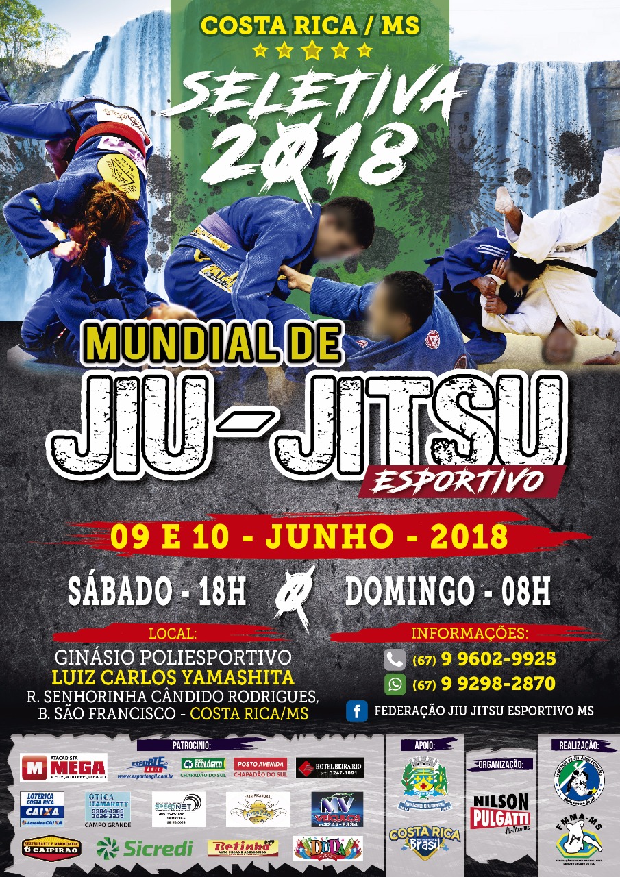 Costa Rica sediará Seletiva para Mundial de Jiu-jitsu em junho