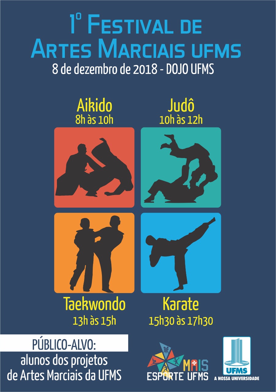 Festival de Artes Marciais da UFMS será realizado neste sábado